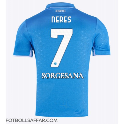 SSC Napoli David Neres #7 Hemmatröja 2024-25 Kortärmad